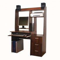 Компьютерный стол Nika 34 Ника мебель (компактный с открытой надстройкой)