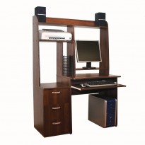 Компьютерный стол Nika 34 Ника мебель (компактный с открытой надстройкой)