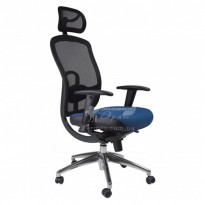 Офисное кресло Office4you LUCCA, blue 27592 Spesial4You (с сетчатой спинкой и подголовником)