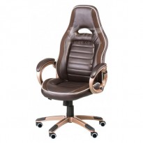 Крісло керівника Ariеs brown E1038 Special4You (з скроню спинкою и м'якими підлокітнікамі)