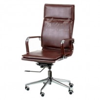 Кресло руководителя Solano 4 artleather brown E5227 Special4You (коричневое на хромированной основе)