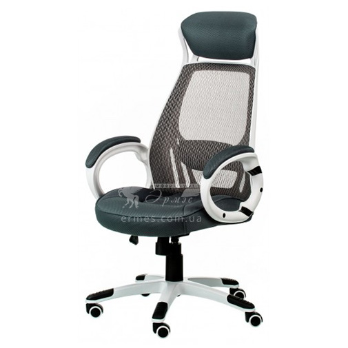 Кресло руководителя Briz grey/white E0888 Special4You (с встроенным подголовником)