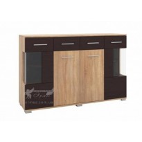 Комод 29 РТВ меблі (широкий зі скляноми вставками)