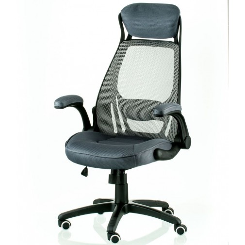 Кресло руководителя Briz 2 grey E4978 Special4You (с сетчатой спинкой)