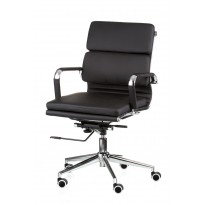 Крісло керівника Solano 3 artleather black E4800 Special4You (чорне на хромований підставі)