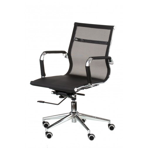Кресло руководителя Solano 3 mesh black E4848 Special4You (черное с сетчатой спинкой)