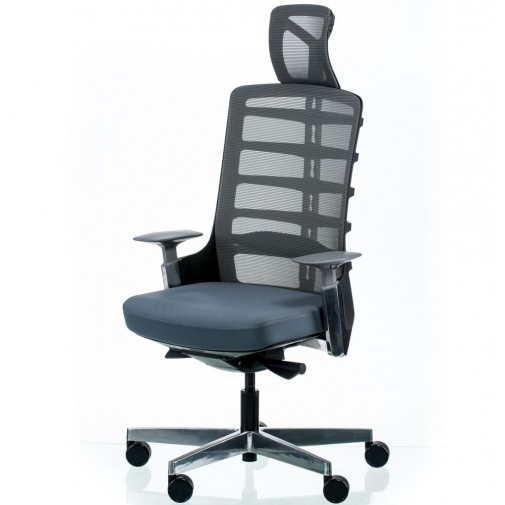 Кресло руководителя Spinelly slategrey/black E5470 Special4You (с сетчатой спинкой)
