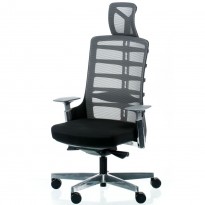 Кресло руководителя Spinelly black/metallic E5463 Special4You (с хромированной основой)