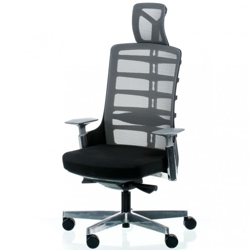 Кресло руководителя Spinelly black/metallic E5463 Special4You (с хромированной основой)