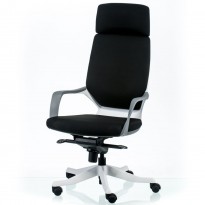 Крісло керівника Apollo black / white E5425 Special4You (з підлокітнікамі на коліщатках)