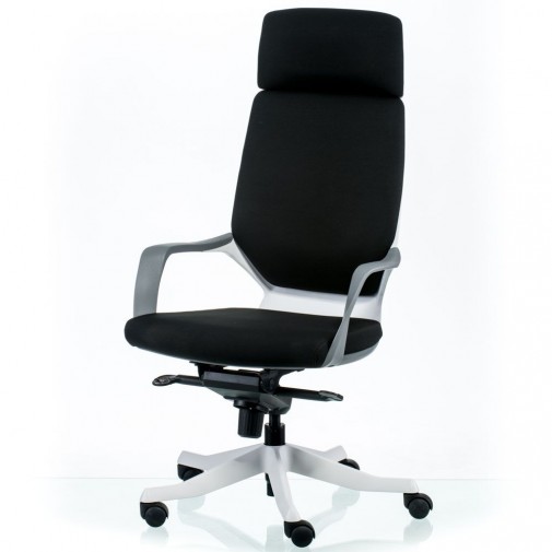 Кресло руководителя  Apollo black/white E5425 Special4You (с подлокотниками на колесиках)