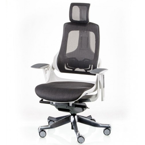 Крісло керівника WAU CHARCOAL NETWORK WHITE E5319 Special4You (з регульованості підлокітнікамі)