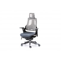 Кресло руководителя Wau slatеgrey fabric, snowy nеtwork Е0796 Special4You (с подголовником)