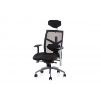 Крісло керівника еxact black fabric, black mеsh Е0581 Special4You (з підголовніком)
