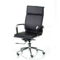 Крісло керівника Solano 4 artleather black E5210 Special4You (чорне на хромований базі)