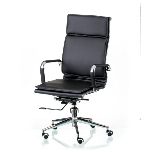 Кресло руководителя Solano 4 artleather black E5210 Special4You (черное на хромированной базе)